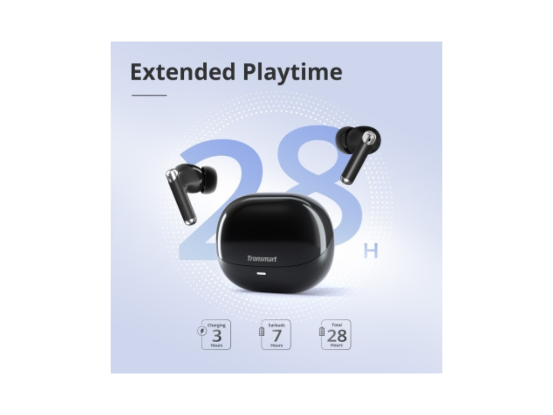 Tronsmart Sounfii R4 TWS ENC Bluetooth Earphones – Clear Calls, Black Tronsmart Sounfii R4 TWS ENC Bluetooth Earphones – Clear Calls, Black